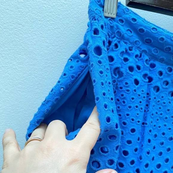 Tommy Hilfiger - Blue Full Midi Eyelet Detail Skirt - Picture 7 of 7